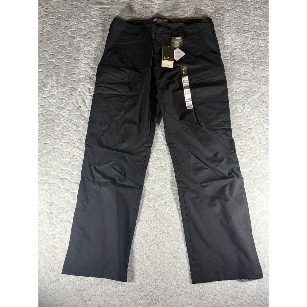 5.11 Tactical Apex Pants Mens 40x32 Black Flex-Tac Cargo Tactical Fits 38x32